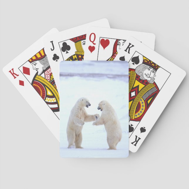 Polar Bear Play Playing Cards (Back)