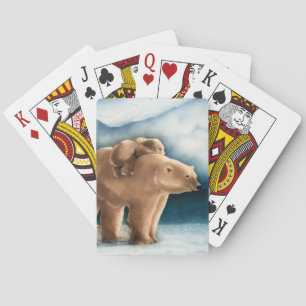 Polar Bear Playing Cards