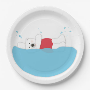 Polar Bear Plunge Paper Plate