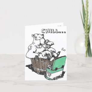 Polar Bear Pop Express Chill Hot Tub Summer Card