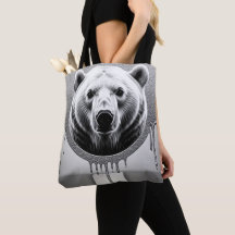 Polar Bear Portrait With Metallic Drip Effect 🐻❄