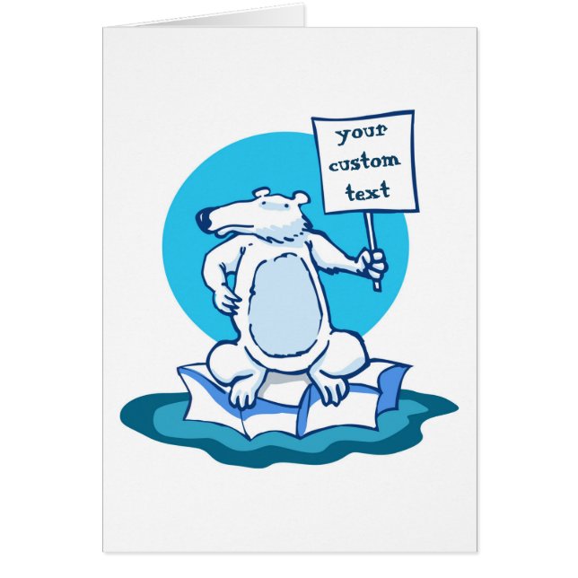 polar bear protest global warming funny cartoon (Front)