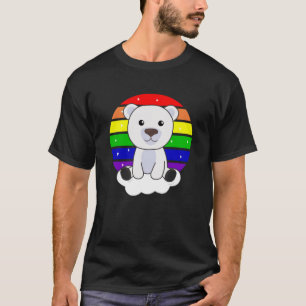 Polar Bear Rainbow Glitter Kawaii Bears Bear T-Shirt