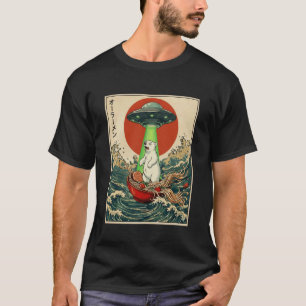 Polar Bear Ramen UFO Funny Japanese Anime Men Wome T-Shirt