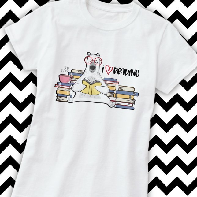 Polar Bear Reading Book T-Shirt (Creator Uploaded)