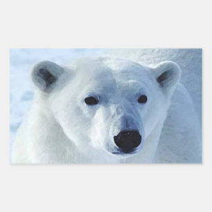 Polar Bear Rectangle Stickers