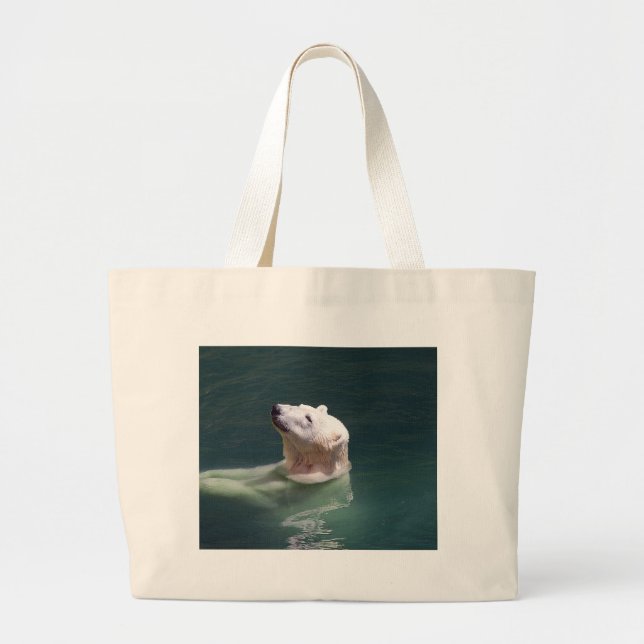 Polar bear resting large tote bag (Front)