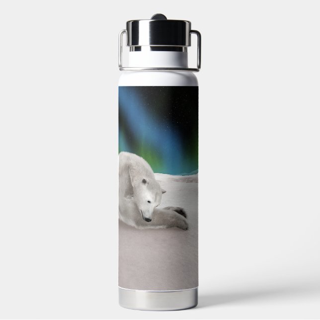 Polar Bear Resting Water Bottle (Back)