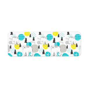 Polar bear return address label