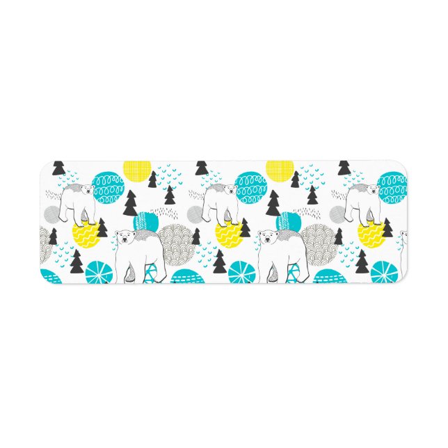 Polar bear return address label (Front)