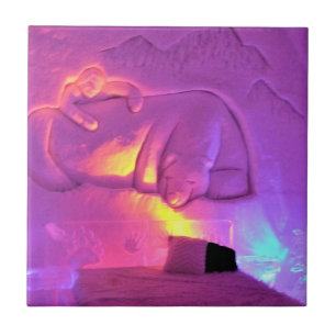 Polar Bear Room at Hotel de Glace, Quebec, Canada Ceramic Tile
