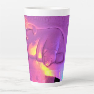 Polar Bear Room at Hotel de Glace, Quebec, Canada Latte Mug