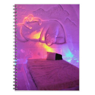 Polar Bear Room at Hotel de Glace, Quebec, Canada Notebook