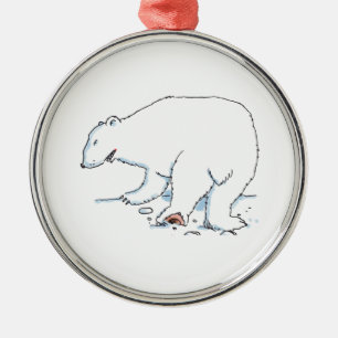 Polar Bear round premium ornament
