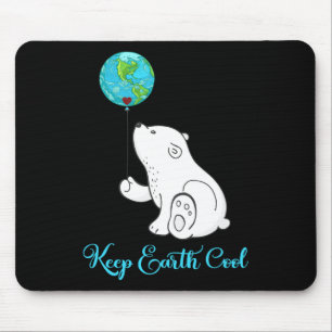 Polar Bear Shirt Earth Day Gift Everyday Hour Mouse Pad