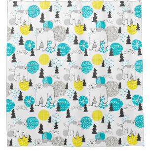 Polar bear shower curtain