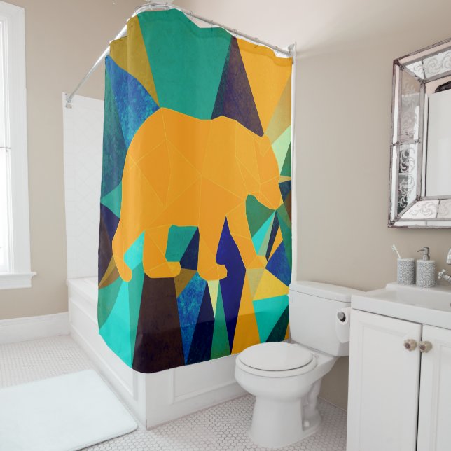 polar bear shower curtain (In Situ)