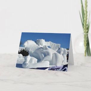 Polar Bear Snow Sculpture, Quebec, Canada Thank You Card