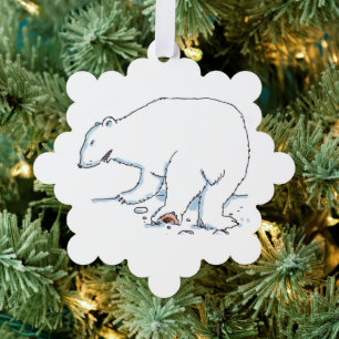 Polar Bear snowflake paper ornament