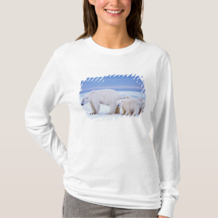 Polar bear sow with cubs T-Shirt