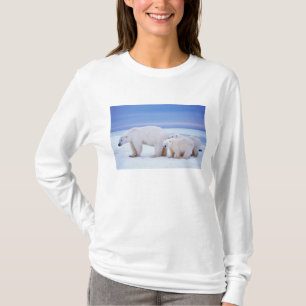 Polar bear sow with cubs T-Shirt