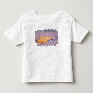 Polar bear sow with spring cubs on the frozen toddler T-Shirt