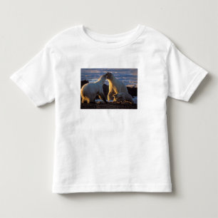 Polar bear sows with cub at side, 1002 coastal toddler T-Shirt