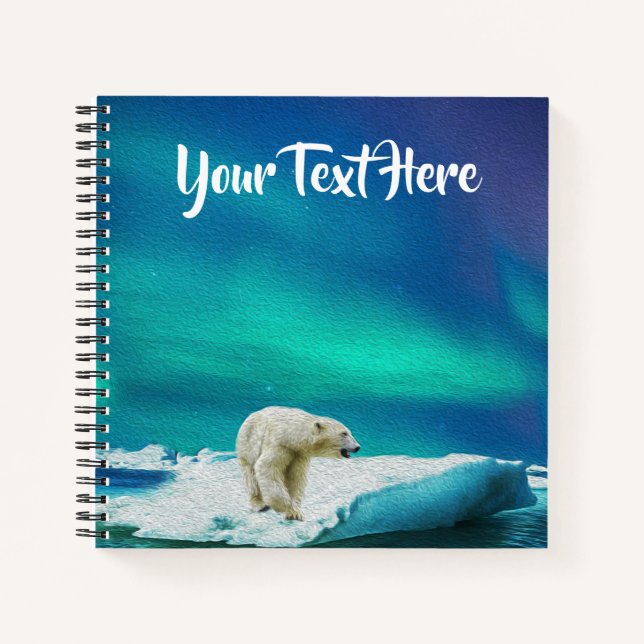 Polar Bear - Square Notebook (Front)