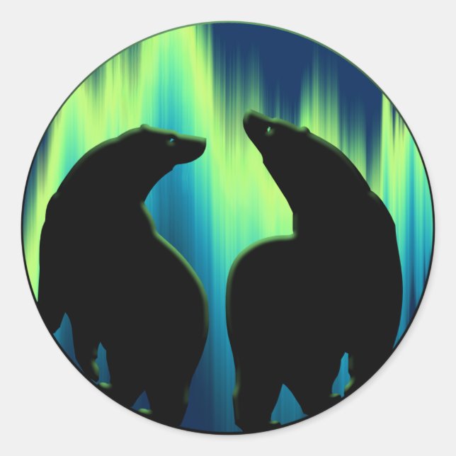 Polar Bear Stickers Wildlife Art Stickers & Gifts (Front)