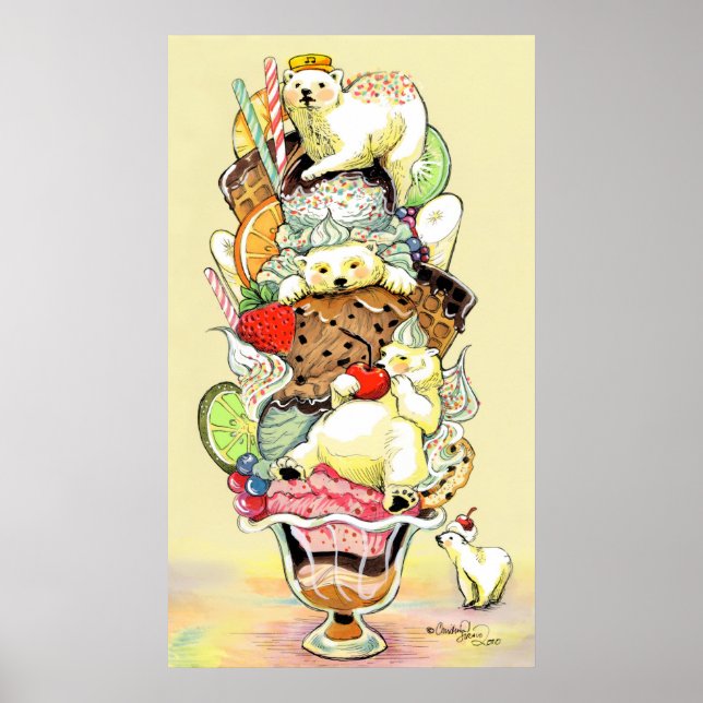 Polar Bear Sundae Dream Deluxe Poster (Front)