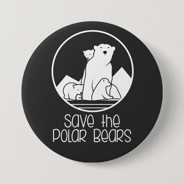 Polar Bear Support Button (Front)