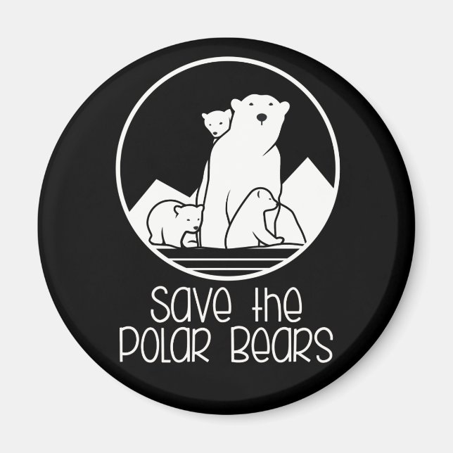 Polar Bear Support Magnet (Front)