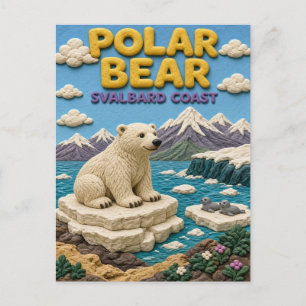 Polar Bear Svalbard Coast Modern KlayKoo Postcard