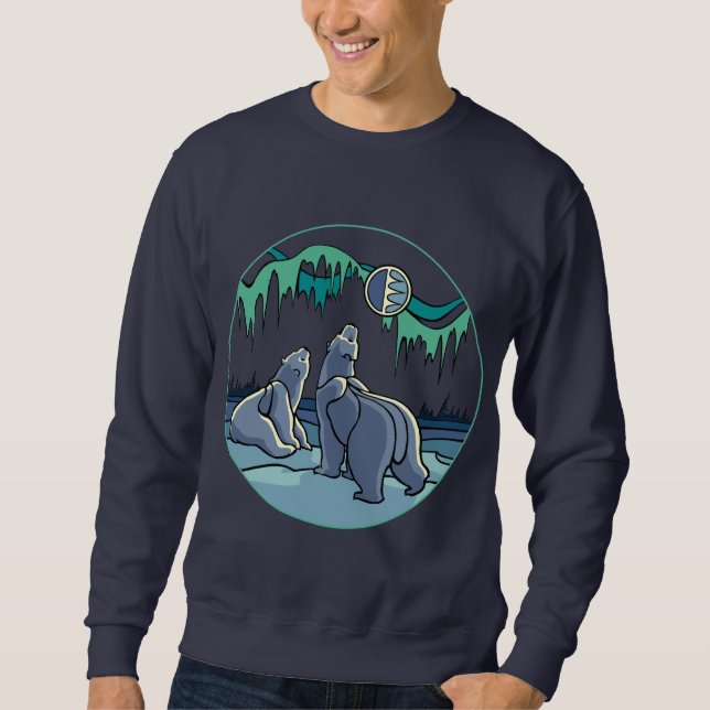 Polar Bear Sweatshirt Wildlife Art Unisex Shirt (Front)