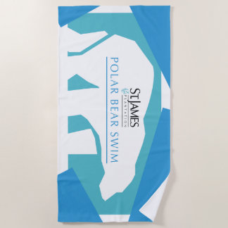 polar bear swim beach towel