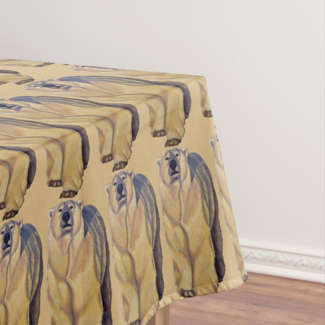 Polar Bear Tablecloth Bear Art Tablecloth (In Situ)