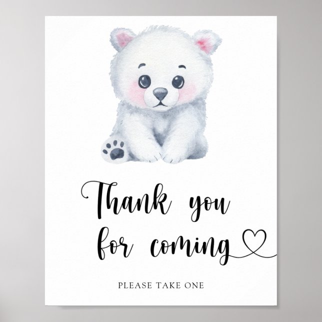 Polar bear - Thank you for coming  Poster (Front)