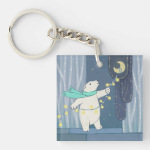 Polar Bear & the Moon Key Ring