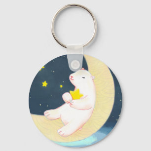 Polar Bear, the Moon & Stars Key Ring