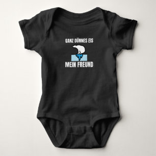 Polar Bear Thin Ice Cream My Friend Funny Saying Baby Bodysuit