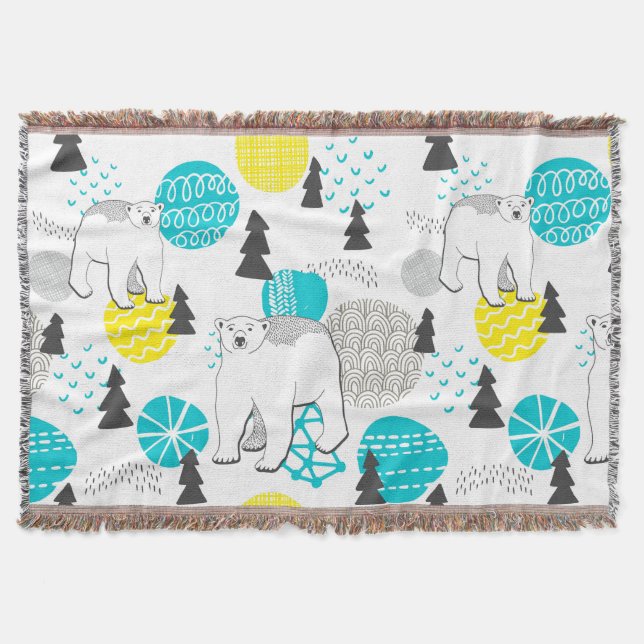 Polar bear throw blanket (Front)