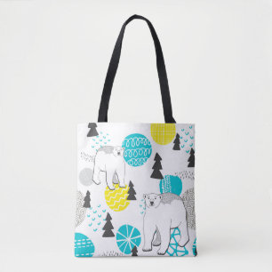 Polar bear tote bag