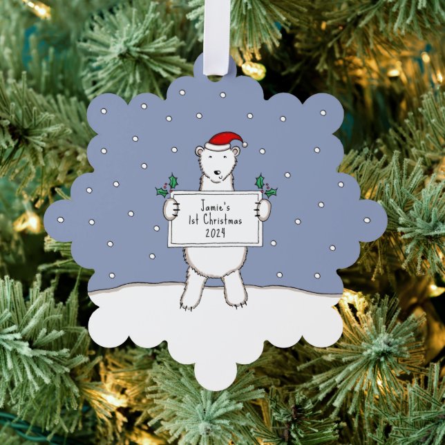 Polar Bear Tree Decoration Card (Insitu (Tree))