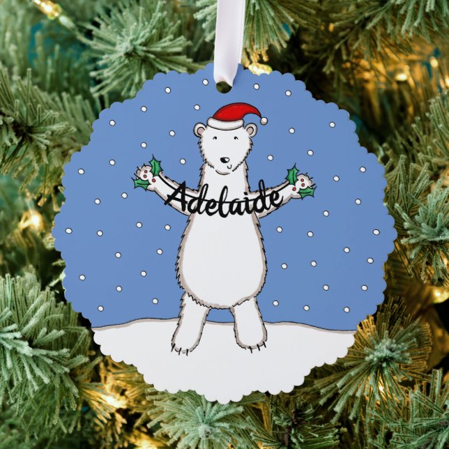 Polar Bear Tree Decoration Card (Insitu (Tree))