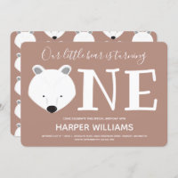 Polar Bear Turning One Cute Animal First Birthday