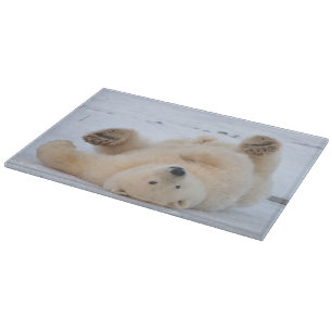 polar bear, Ursus maritimus, cub rolling 3 Cutting Board