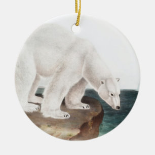 Polar Bear (Ursus maritimus) Illustration Ceramic Ornament
