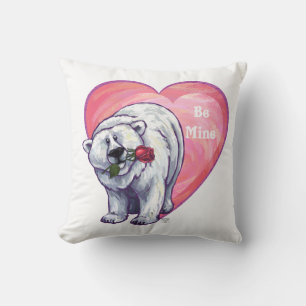 Polar Bear Valentine's Day Cushion