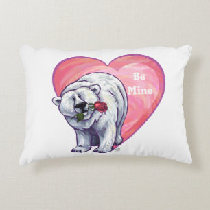 Polar Bear Valentine's Day Decorative Cushion