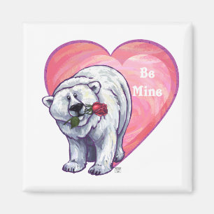 Polar Bear Valentine's Day Magnet